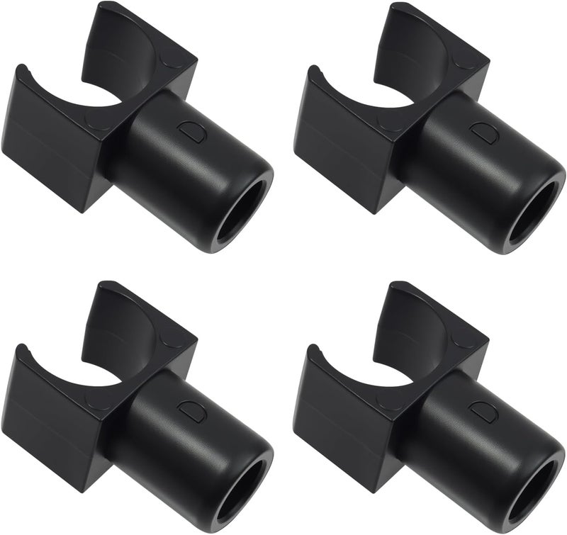 Dedoda 4 Pack Wheelchair Seat Rail Guide Replacement Fits 7/8 Inch Tubing, Steel Standard Wheelchairs and Transport Chairs Common Parts, Wheelchair Supplier, Detachable Arm Frame Seat Rail Guide, (Black) - Image 1